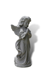 Obraz premium statue of a angel isolated on white background. This has clipping path.