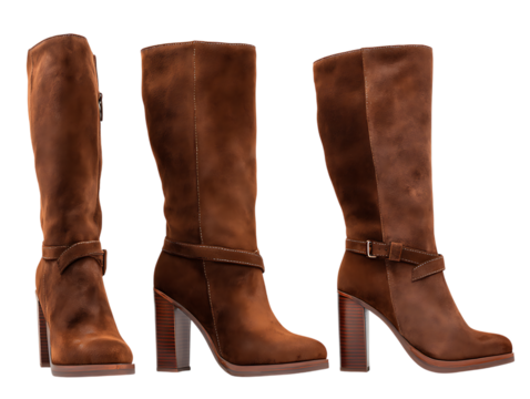Elegant Brown Suede High Boots Perfect for Fashion