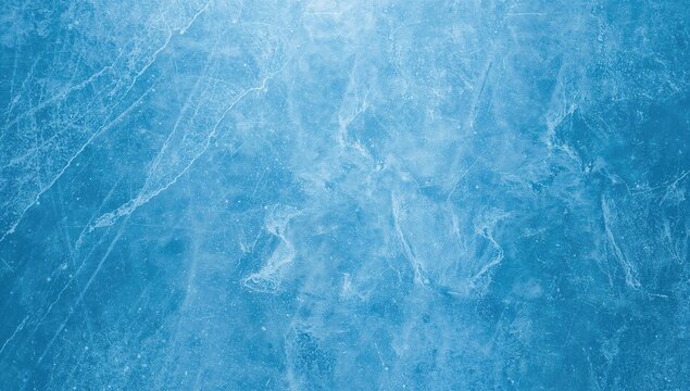 Top-down view of a blue ice skating surface texture