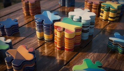 Puzzle Pieces Stacks