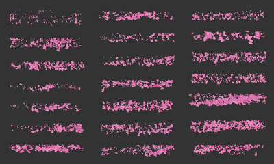 Pink Chalk Brush Strokes Collection | Grunge Pink Pastel Texture Brush Set