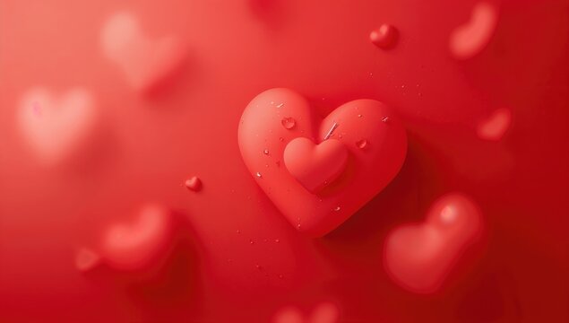 Heart's content, a symbol of love and affection, focus on emotional connection