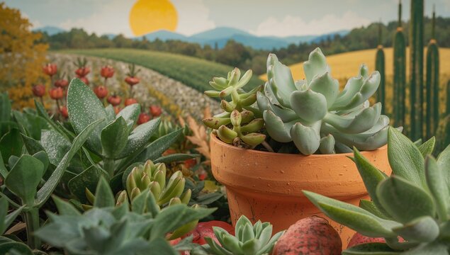 Potted Caralluma Hesperidum Succulent Plant