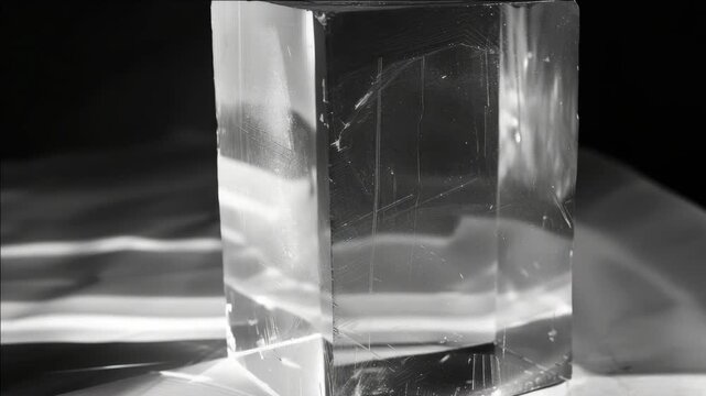 Crystalline beauty captured in a cube-shaped form