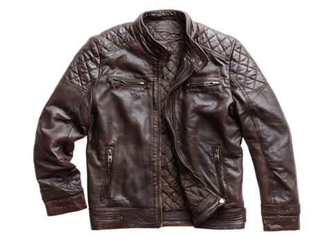 Leather Jacket Dark Brown Quilted Lining - Powered by Adobe
