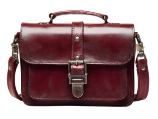 Maroon Leather Satchel Bag Stylish Essential