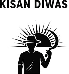 Illustration of kisan diwas farmers day