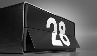 28 - calendar with day of a month - 3D illustration