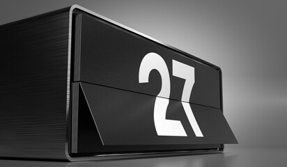 27 - calendar with day of a month - 3D illustration