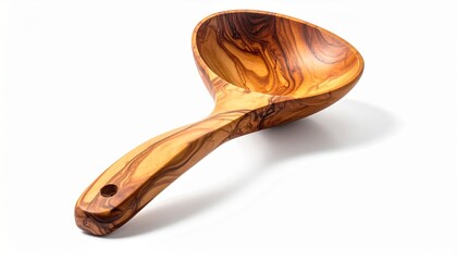 A Polished Wooden Spoon on White&mdash;Celebrating Craftsmanship, Simplicity, and the Timeless Utility of Natural Materials in Everyday Cooking, Stirring, and Serving with Warmth, Sustainability, and Quiet 