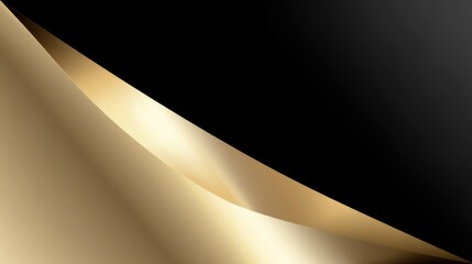 Elegant Abstract Background in Black and Gold Featuring Smooth Curves and Soft Gradients for Modern Design and Creative Projects