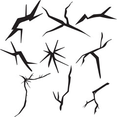 Cracked earth pattern in black and white representing drought and dryness. eps
