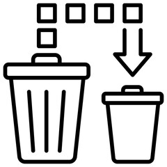 Waste Reduction Line Icon