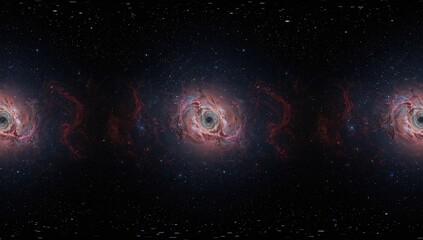 Fototapeta premium 360-degree space panorama featuring nebula and stars, ideal for immersive environments