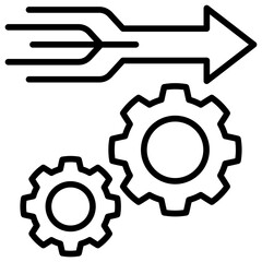 Streamlining Line Icon