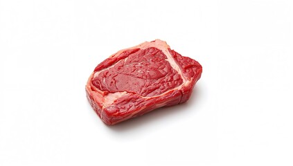 Obraz premium Uncooked flesh piece separated on white background