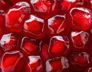 Close-up Red Pomegranate Seeds Texture