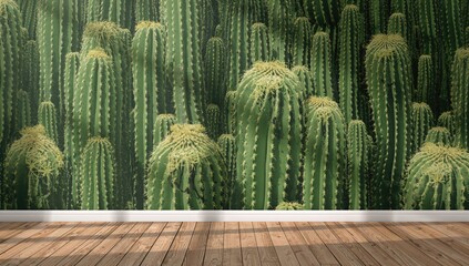 Green cactus texture with light and shadow interplay, suitable for UI backdrop