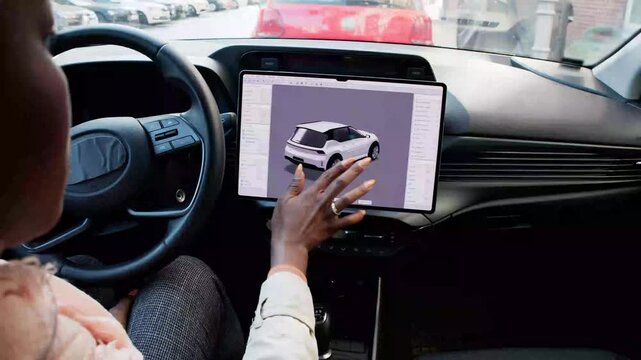 Electric Car Touch Screen Dashboard