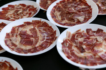 alimento, carne, cerdo, crudo, rojo, cena, comida, almuerzo, fresco, jamón, ingrediente, lonja, cerdo, cerdo ibérico, ibérico, delicioso, exquisito