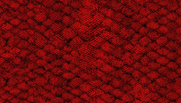 Close-up of textured red serpent skin showcasing surface details for background use