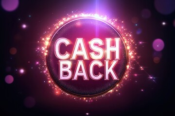 Exciting cashback graphic layout for advertising events and promotions