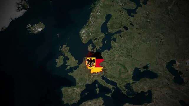 Germany on the Map Vibrant colors of Europe flag german eagle country nation earth travel europe culture geographical