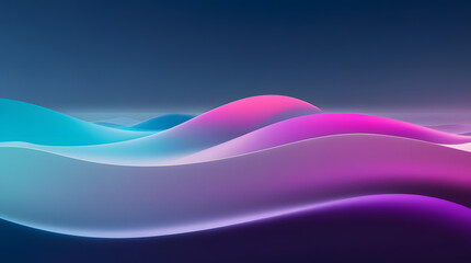Futuristic Gradient Light Waves – Cyan Magenta Violet Abstract Background