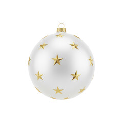 Fototapeta premium Festive sphere with golden celestial stars ornament for holiday celebration