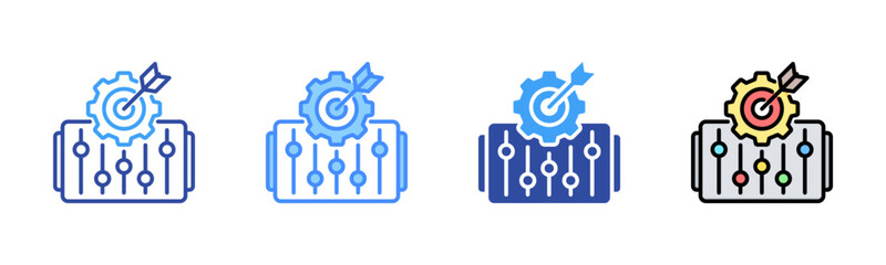Goal Setting Icon, Multi Styles Icon Set