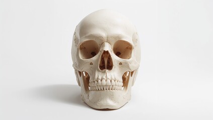 Obraz premium A human skull for anatomical examination, educational tool for biology studies