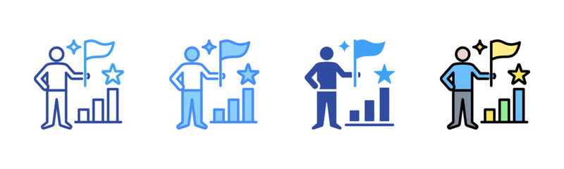 Leadership Icon, Multi Styles Icon Set