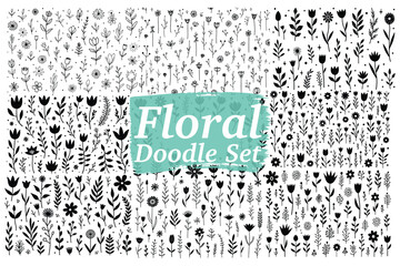 Whimsical Hand Drawn Floral Set