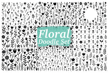 Whimsical Hand Drawn Floral Set