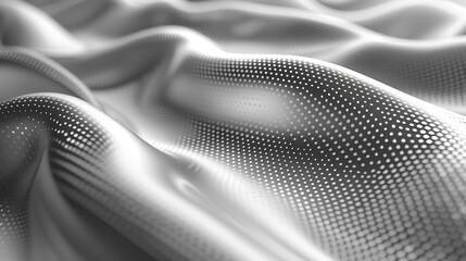 Abstract monochrome surface with repeating dot pattern and gentle undulations