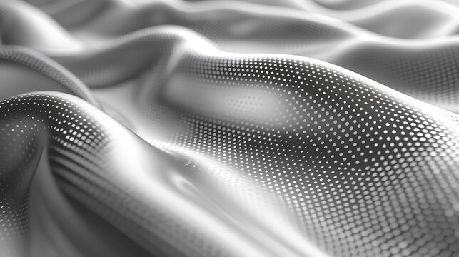 Abstract monochrome surface with repeating dot pattern and gentle undulations