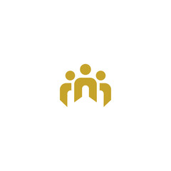 Human resource people group icon flat vector design.