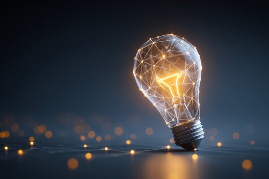 The spark of genius: creative thinking for future endeavors. Intelligent network. The essence of brain power and innovation on a transparent space. Ai dataflow. Data network.