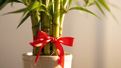 Lucky Bamboo Plant Pot With