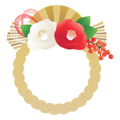 Japanese Shimekazari New Year Wreath &ndash; Traditional Japanese New Year Lucky Charm Illustration