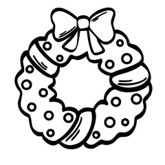 Cute Doodle Christmas Vector Clipart Set,Hand Drawn Holiday Elements

