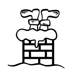 Cute Doodle Christmas Vector Clipart Set,Hand Drawn Holiday Elements
