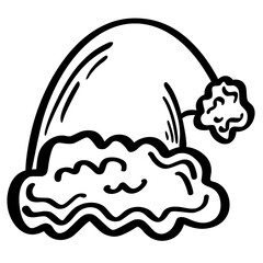 Cute Doodle Christmas Vector Clipart Set,Hand Drawn Holiday Elements
