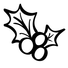 Cute Doodle Christmas Vector Clipart Set,Hand Drawn Holiday Elements
