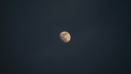 Blurred image of the moon against a grey backdrop, showcasing the vastness of space, night exploration