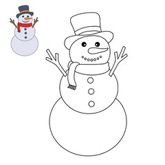  Fun Winter Activity Worksheets Coloring Page of Snowman for Kids Printable