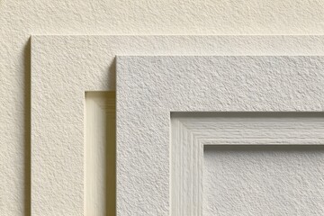 Ultra-Realistic Overlapping Dual Frame Shadows on Matte Cream Wall, High-End Minimalist 8K Mockup