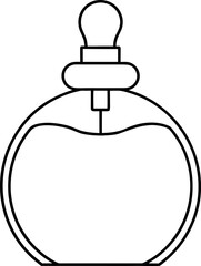 Obraz premium Vintage Perfume Bottle Line Drawing for Cosmetic and Fashion Design