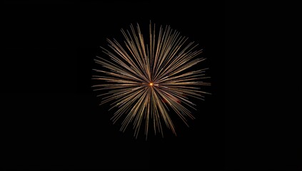 Incomplete firework display, vibrant colors in the night sky, seasonal celebration