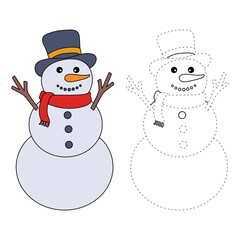  Fun Winter Activity Worksheets Coloring Page of Snowman for Kids Printable